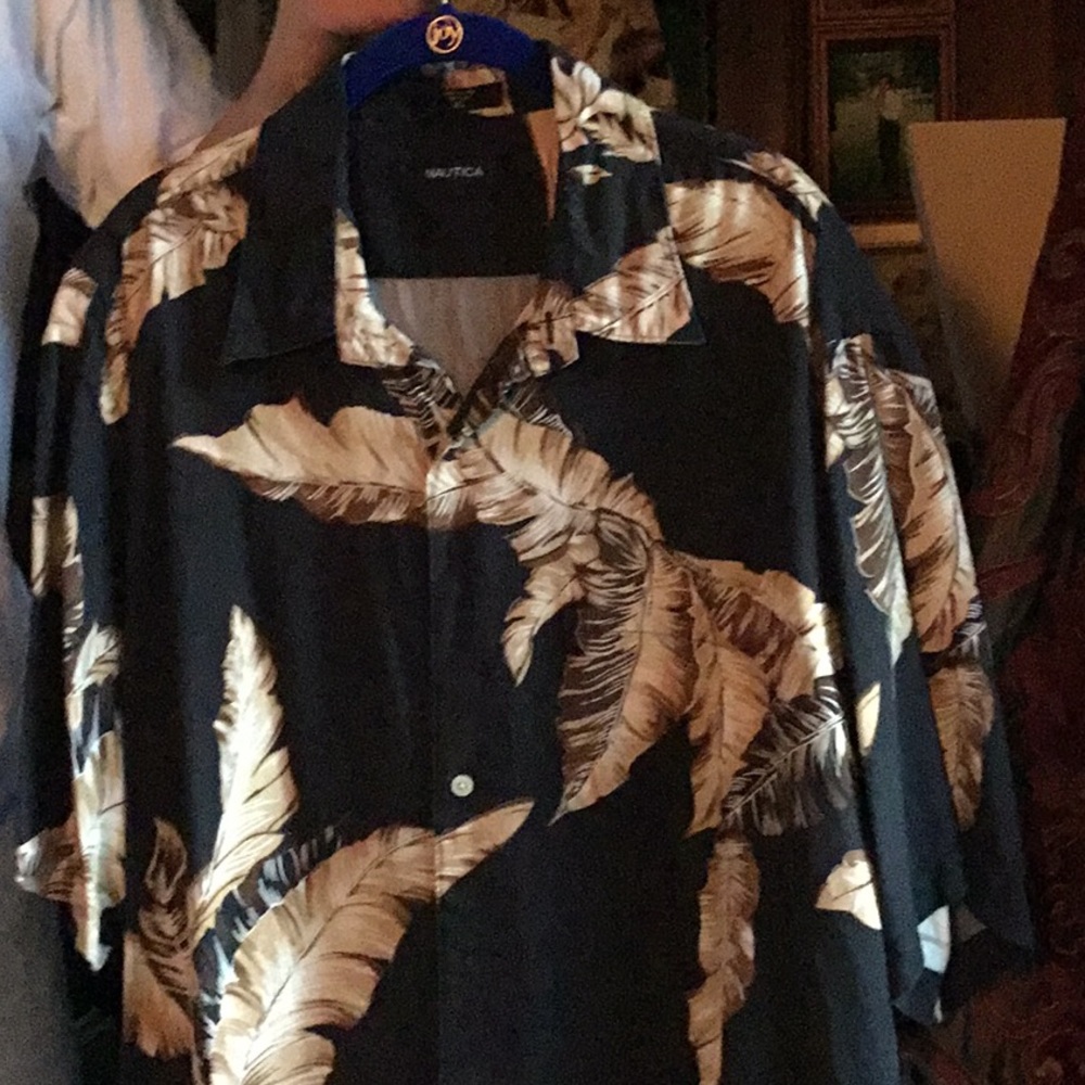 NAUTICA 100% SILK MENS SHIRT